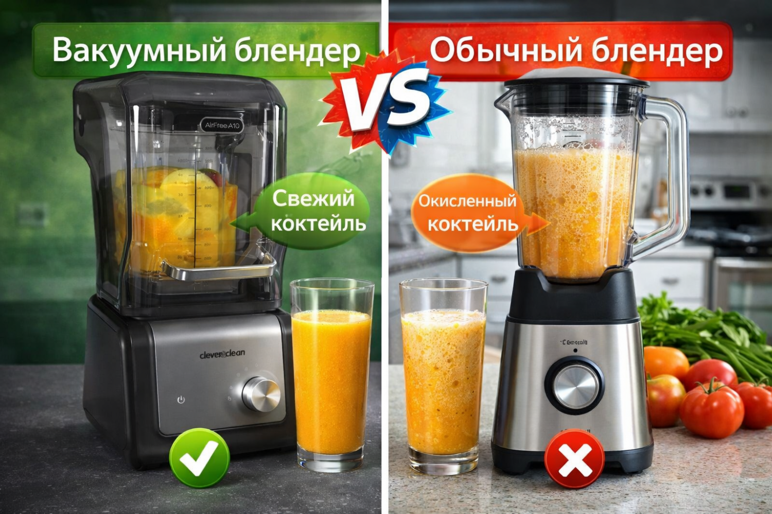 Чем вакуумный блендер лучше обычного