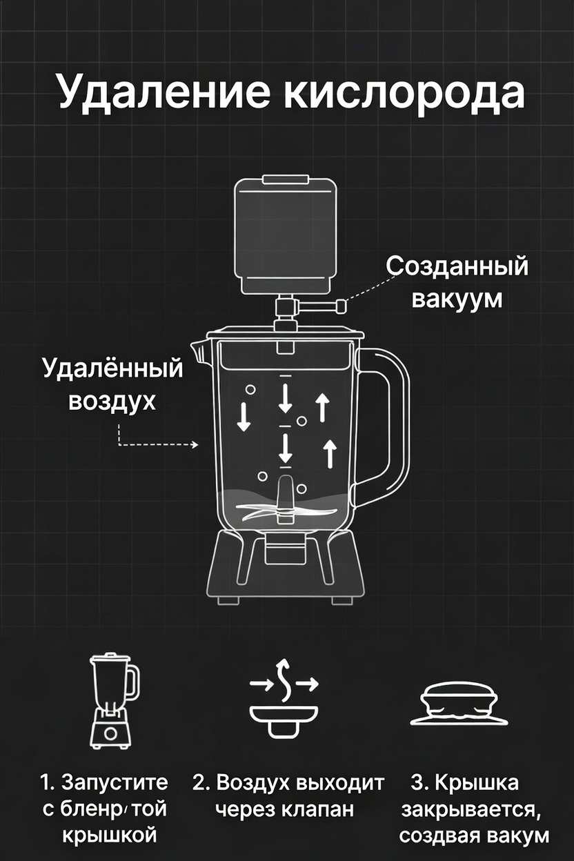 Вакуумный блендер на кухне