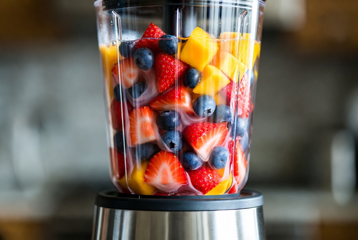 Яркий сок в вакуумном блендере